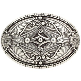 BELTINGER Livorno Belt Buckle Design 4.0 cm | Buckle Interchangeable Buckle Belt Buckle 40 mm Solid | Interchangeable Belt up to 4 cm, silver