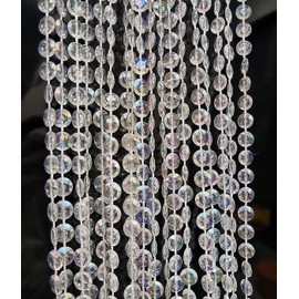 ave split Beaded Curtain Doorways Acrylic Hanging Door Beads String Curtains Tassel Room Divider Screen Decor for Doorway Window Living Room Wedding 045-f-d (39 x 72.8 inch)