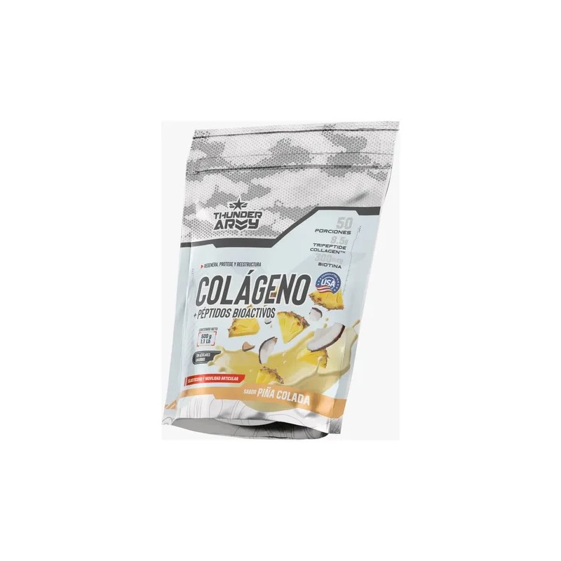 Colágeno Péptidos Thunder Army 500 Sabor Piña Colada