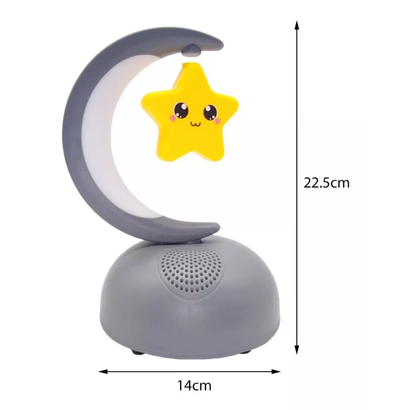 Maíz Bocina Bluetooth Luces Led Recargable Radio Fm Infantil Luna