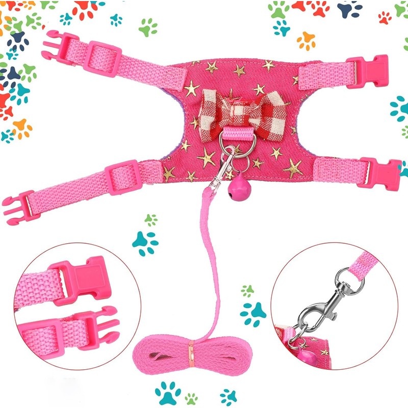 Hamster Leash & Harness On-The-Go Tow Rope Adjustable Anti-Lost Chest