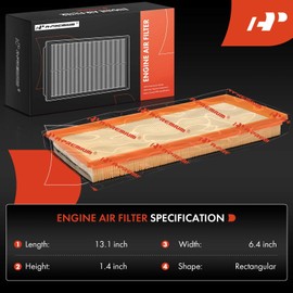 A-Premium Engine Air Filter Compatible with Volvo 240 1990-1993, 242 1975-1984, 244 1975-1989, 245 1975-1989, 264 1980-1981, 2.0L 2.1L 2.3L