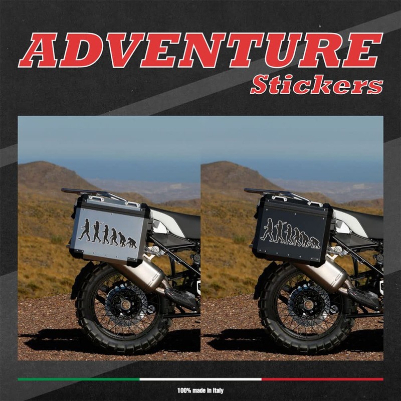4R Quattroerre.it 9172 Kit Adventure Stickers for Motorcycle Case Evolution