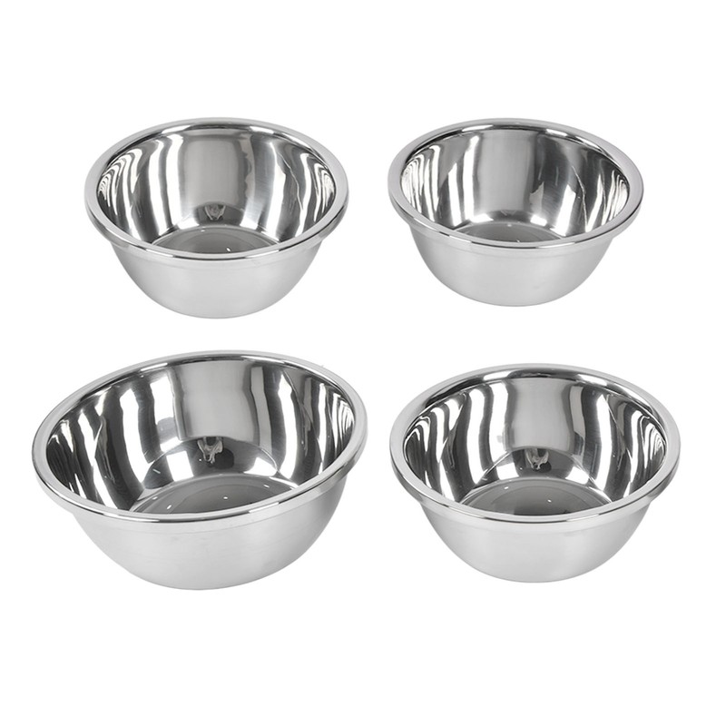 4PCS Stainless Steel Mixing Bowl Set Thickened Soup Bowl Non