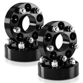 CMO Forged 4PC 1.25 Inch 5x108 Wheel Spacers For Ford Fusion Jaguar F-Type XF XJ XJR XK XKR XE S-Type, 5x4.25 Wheel Spacers For LS Continental Mark VIII MKZ MKC (63.4mm M12x1.5 Stud) Hubcentric Black