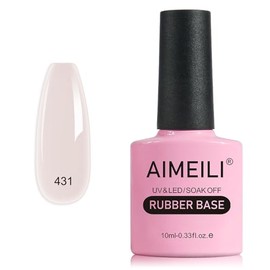 AIMEILI Rubber Base Gel Soak Off UV LED Rubber Base Coat N√§gel Unterlack Gel Nagellack Manik√ºre 10ml (431)