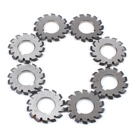 8pcs Gear Cutter, DP20 Involute Gear Milling Cutter, 14.5°High Speed Steel Milling Cutting Tools for Professional Metal Processing