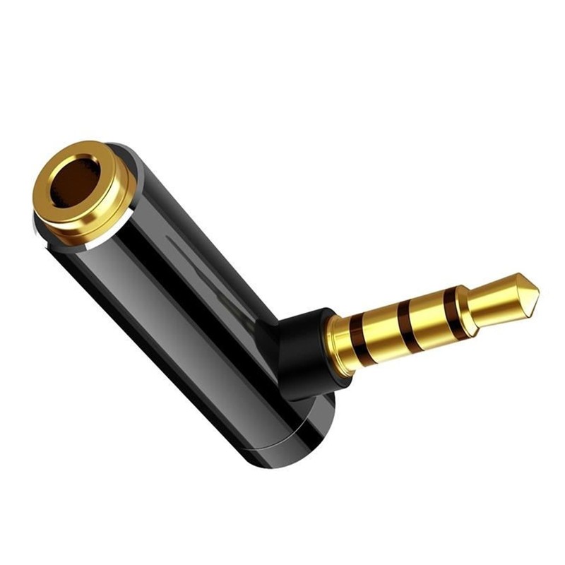 (Pack of 2) Right Angle 3.5mm Stereo Mini Plug 4