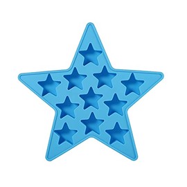 Bandeja de Hielo de Estrella, 1 Bandeja de Cubitos de Hielo de Silicona de Grado Alimenticio con Forma de Cinco Estrellas, Herramientas para Hacer Moldes de Congelación, Bandeja (Pasto verde)