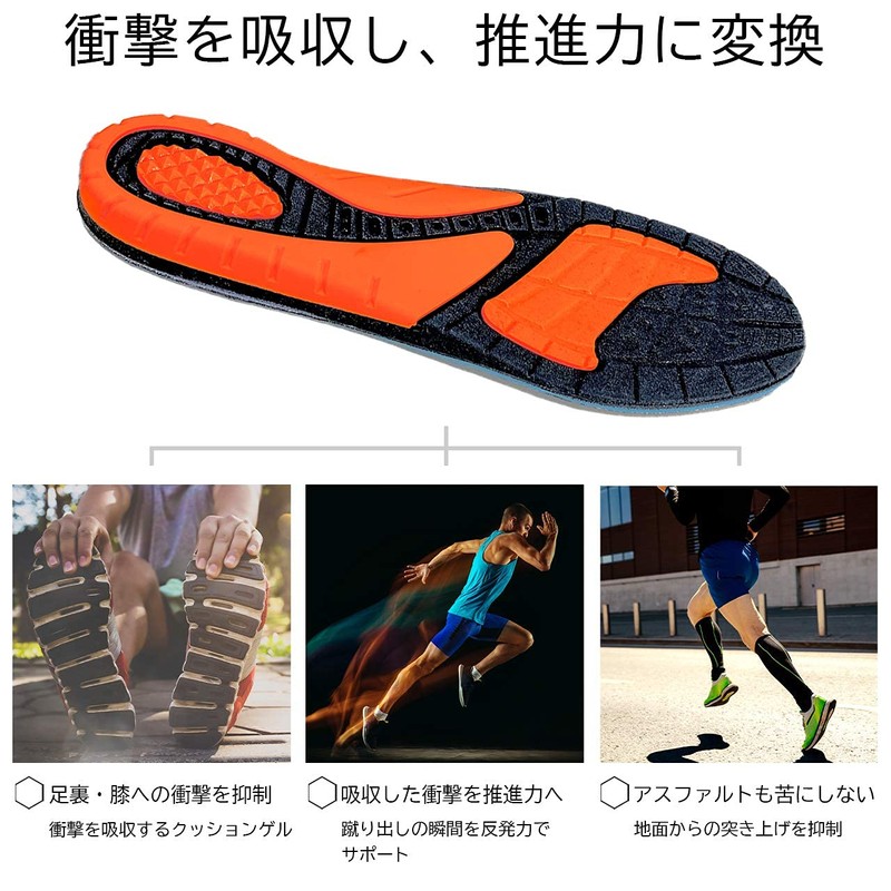 IWAMA HOSEI GYRO FLEXI Men's Insole, Shock Absorption, 10.0 -