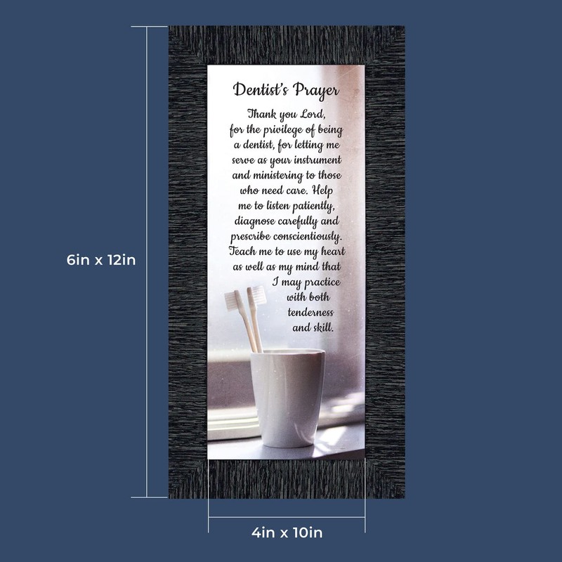 Crossroads Home Décor The Dentist Pray Picture Frame, Dental Office