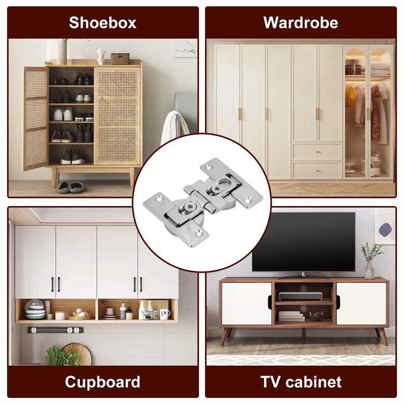 Hinges Foldable, Door Hinges with 6 Screws, Cabinet Hinge with