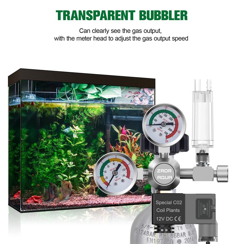 ZRDR Co2 Bubble Counter, with Check Valve, for Threaded Connection