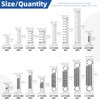 Glarks 128pcs Stainless Steel Extension Springs with Double Hook Sets