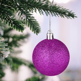 Relaxdays Christmas Baubles Set of 101, Plastic, Christmas Tree Decoration with Baubles and Lace, Christmas Tree Decoration, Pink/White