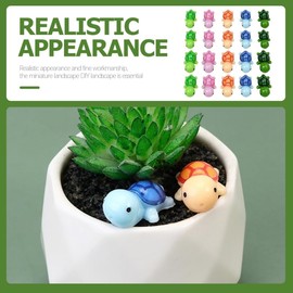 SAFIGLE 20pcs Miniature Resin Turtle Ornaments：Assorted Tiny Tortoise Figurines for Flower Pots, Gardens, and Aquarium Decor - Ideal for Diy Mini Landscapes and Fairy Gardens