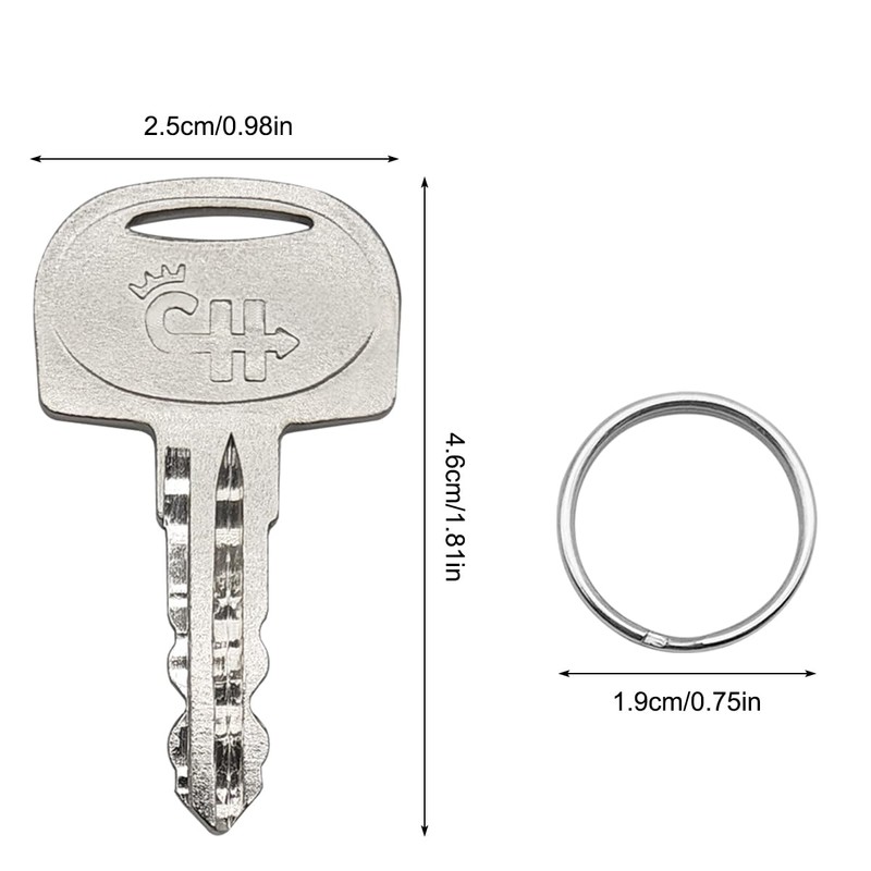 XYQMLY 5 Pcs 601 Ignition Key, Heavy Duty, Stainless Steel,