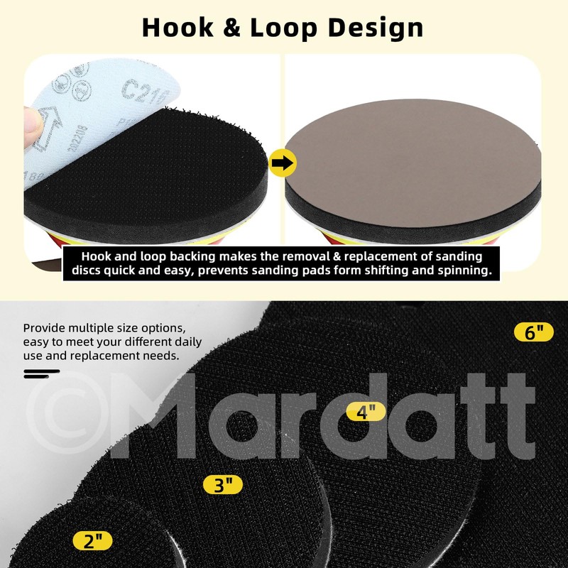 Mardatt 5Pcs 2" Foam Buffering Pad Soft Density Foam Interface