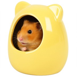 moin moin 2506rh157 Golden Hamster, Kinko, Bird, Parakeet, Pet, Small Animal, House, Bed, House, House, House, Cushion, Bed, Ceramic, Yellow, 3.5 x 3.8 x 3.5 inches (8.8 x 9.7 x 8.8 cm), Cool, Cooling