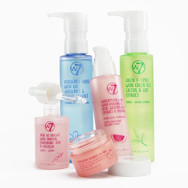 W7 Self Care Skincare Set | Face Cleanser, Toner, Serum,