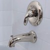 Danco 10316 Tub Spout, 6 Inches/Pull Up Diverter, Brushed Nickel