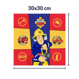 damaloo 2 x Fireman Sam Magic Towel Children's Party Bag Children's Birthday Boy - Compressed Towels as Guest Gifts Set for Party - Pressed Towel Magic Towel Children's Birthday