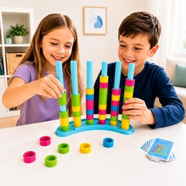 Color Matching Challenge Game, Fast Color Matching Challenge Game, 1-4 Players, Educational Family Board Game for Children & Adults, Birthday Halloween Christmas Party Gifts for Boys & Girls