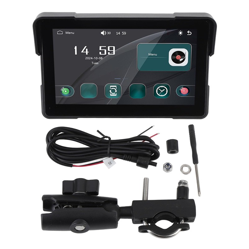 Luocute Motorcycle GPS Navigation System, 7 Inch 1024x600 HD IPS