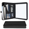 Premium Vegan Leather Padfolio 8.5"x11" Zipper Business Organizer for Legal