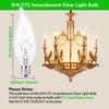 BUBYVV E12 Candle Light Bulbs, 60W Candelabra Light Bulbs, B10