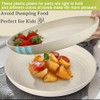 Lchkrep Unbreakable Wheat Straw Plates 9 Inch, Reusable Lightweight Deep