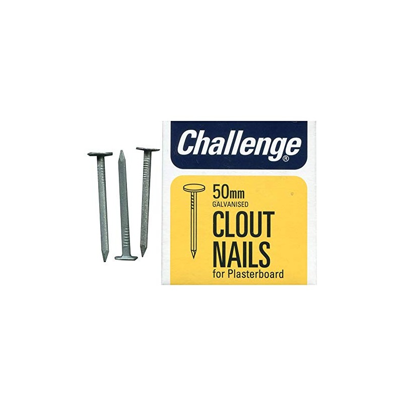 Clout Plasterboard Nails 50mm (225G), External Length 50mm, Nail Material