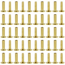 Showingo 25 Sets New Cutlers Cutlery Rivets 5/16" x 1/2" Knife Making Handle Pins Brass - Quality and Easy to Install