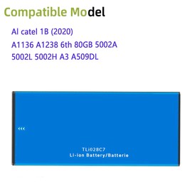 ERYNK TLi028C7 Rechargeable Battery Compatible with Alcatel 1B (2020) 5002A 5002L 5002H, A3 A509DL with Tools
