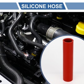 A ABSOPRO 1 Stück 38mm/1,50" ID 200mm/7,87" Länge 0 Grad Roter Autosilikonschlauch Kühlmittelschlauch Universal