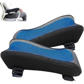 Reposabrazos Ergonómicos para Silla Oficina con Gel 2PCS Descansa Brazos Con Almohadillas para Orejas Espuma Viscoelástica Cojín Alivio de Presión de Codo Antebrazo Armrest Pads para Computadora