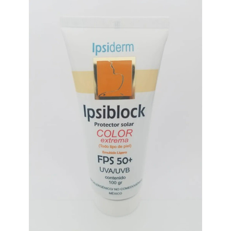 Crema Facial Ipsiderm Ipsiblock Color Extrema Fps50 100g Fotoprotector Hipoalergénico