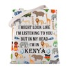 WSNANG Kenyan Gift Tote Bag Kenya Trip Shoulder Bag Kenya