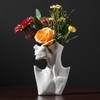 Side Face Portrait Ceramic Vase Living Room Decorative Dried Flower
