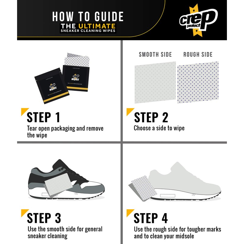 Crep Protect Toallitas de limpieza para zapatos, 24 unidades