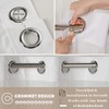 Ecoehoe Heavy Fabric No Hookd Shower Curtain with Magnets Snap-in
