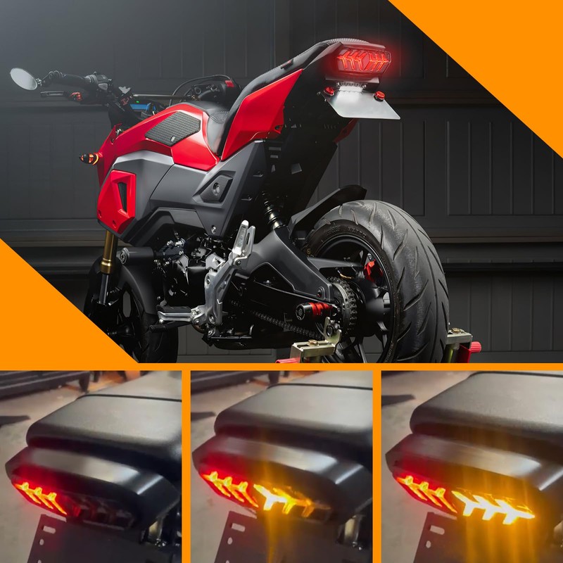 DREAMIZER LED Tail Light w/Turn Signal Sequential Motorcycle Taillight Compatible