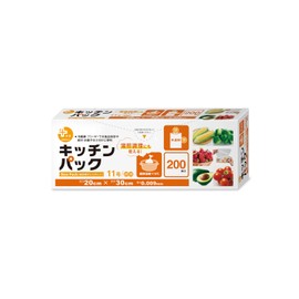 Ordi PP-KP11-200 Kitchen Plastic Bags, Translucent, Width 7.9 x Height 11.8 inches (20 x 30 cm), Boxed, Easy to Remove Opening, Food Storage, Compatible with Hot Water Boils, Plus Plus Kitchen Pack, 200 Pieces