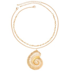TOVINANNA Charm Necklace Shell Pendant Jewelry for Women Unique Necklace for Women