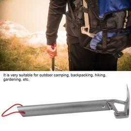 Camping Hammer, 12in Portable Lightweight Multi Functional Tent Hammer with Tent Stake Remover, Stainless Steel Heavy Duty Tent Stake Hammer, Tent Mallet for Backpacking, Hiking, Gardening, Outdoor