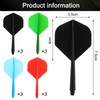 ASelected 12Pcs Integrated Dart Shaft and Flights, Professional Darts Accessories,