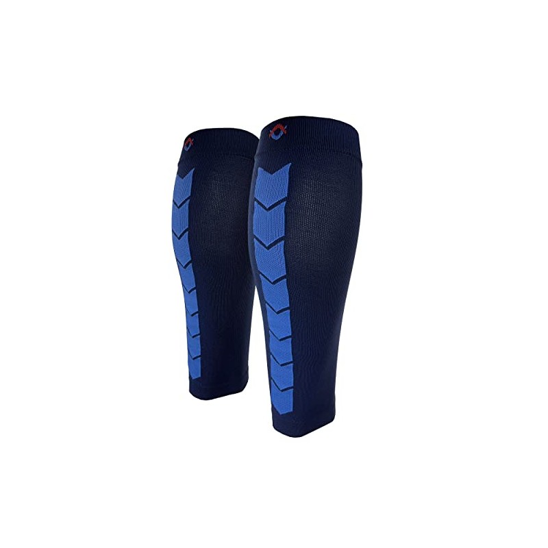 NV Compression 365 Calf Guards/Sleeves, Blue/Sky Blue, Large, Blue/Sky Blue