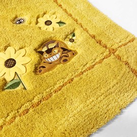 Senko My Neighbor Totoro Flower Bus Stop Long Toilet Mat, Approx. 31.5 x 23.6 inches (80 x 60 cm), Yellow, Character Cat Bus, Ghibli 19753