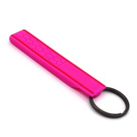 CYK www. CoverYourKey .de Key Fob with Honeycomb Structure Key Cover Pendant Lanyard Honeycomb (Neon Pink/Red)