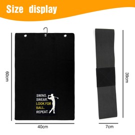 FunnAura 40 x 60 cm Golf Towels for Golf Bags with Clip, Microfiber Fabric Waffle Pattern Golf Towel for Men